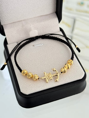Pulsera ancla grande. N de balín: #6 diamantado