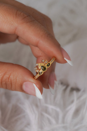 Anillo green bloom ajustable