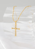 Cadena canutillo militar 65 Cms + dije cruz toretto cristal