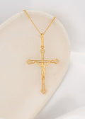Dije cruz Cristo circonias 4 Cms