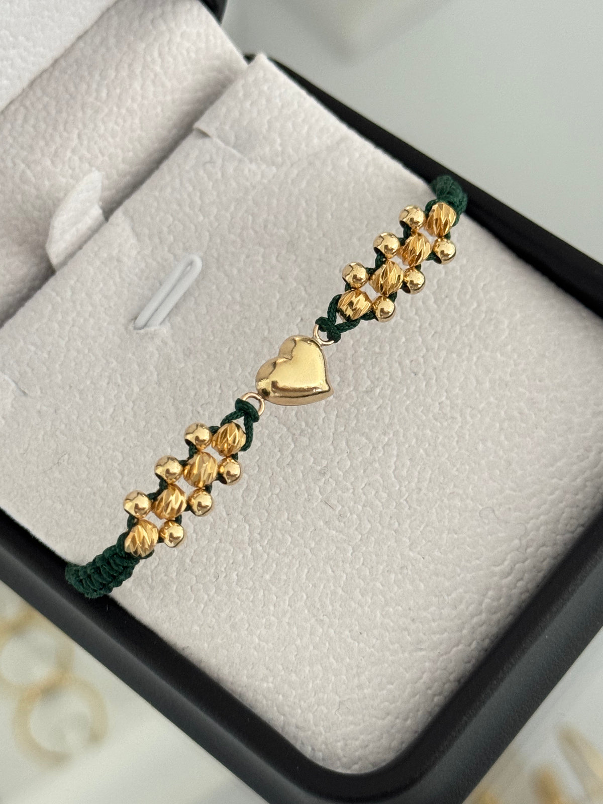 Pulsera corazón soplado diamantada. N° de Balín: #3, #4 diaman.