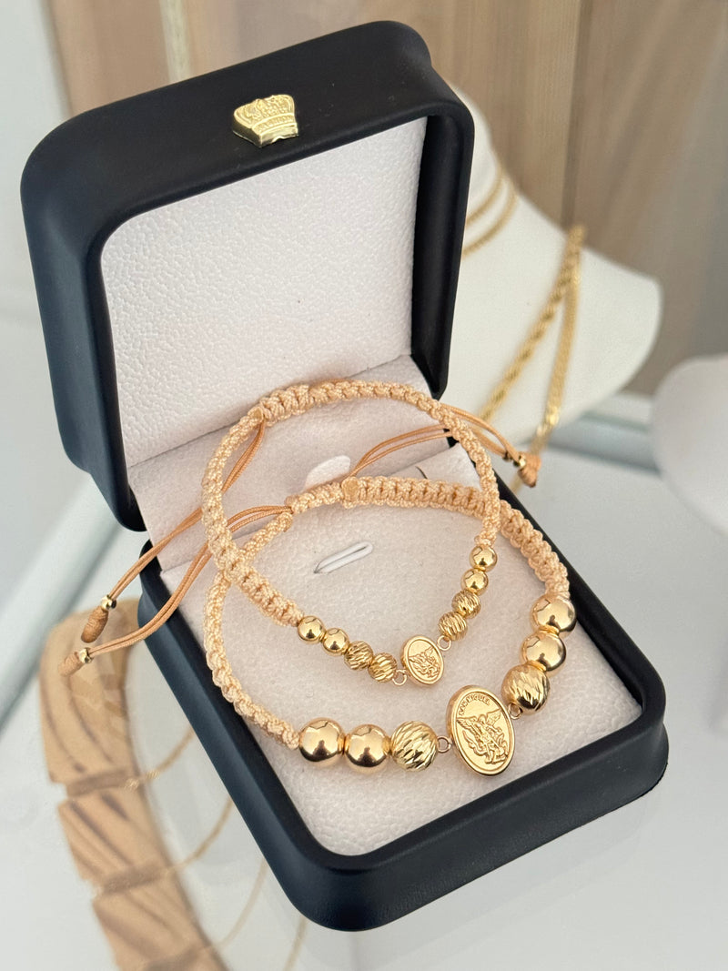 Pulseras San Miguel. N° de Balín: #8 lisos, #8 diaman. #5 diaman. #5 lisos