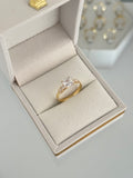 Anillo promise piedra cuadrada
