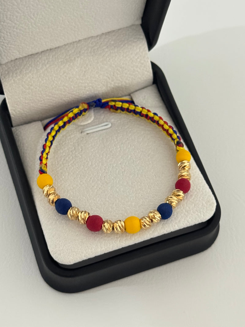 Pulsera tricolor diamantada. N° de Balín: #5