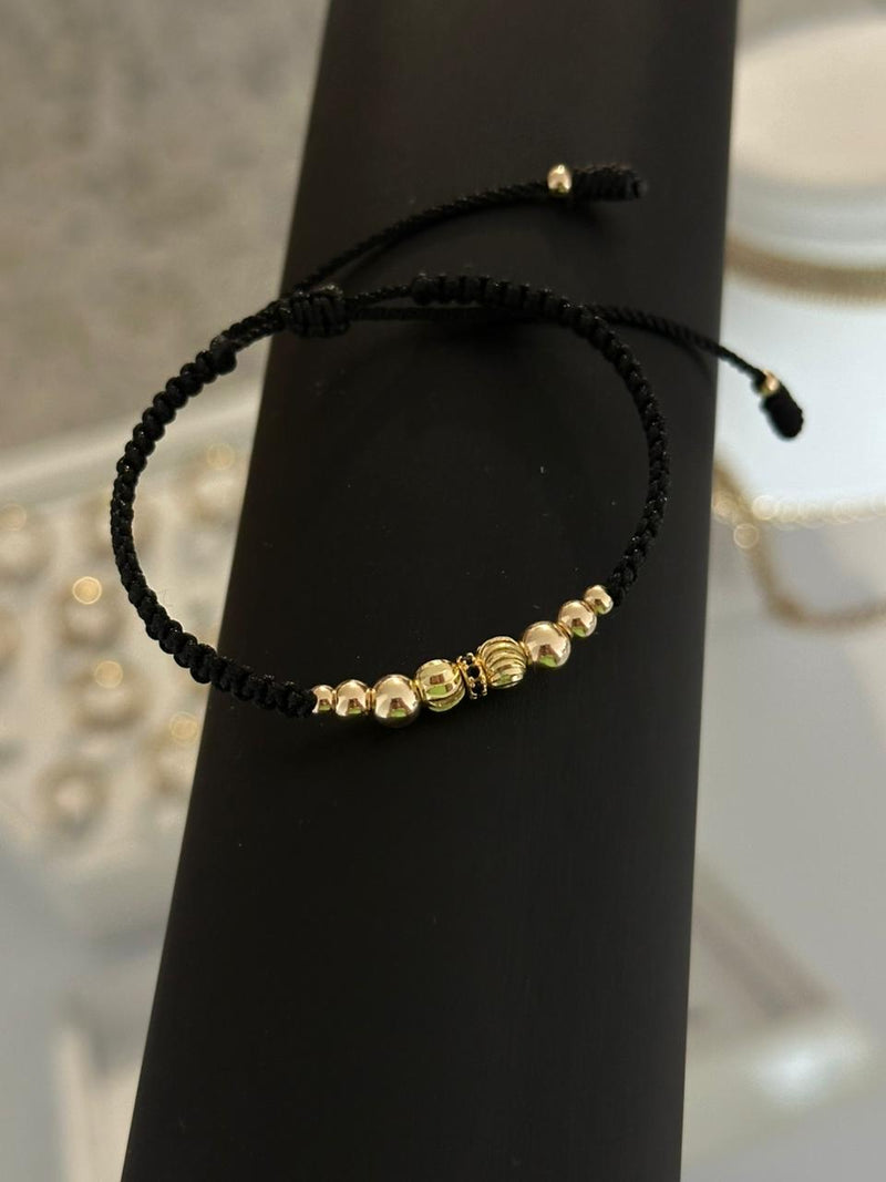 Pulsera italy circón negro. N° de Balín: #3, #4, #5, #5 ita.