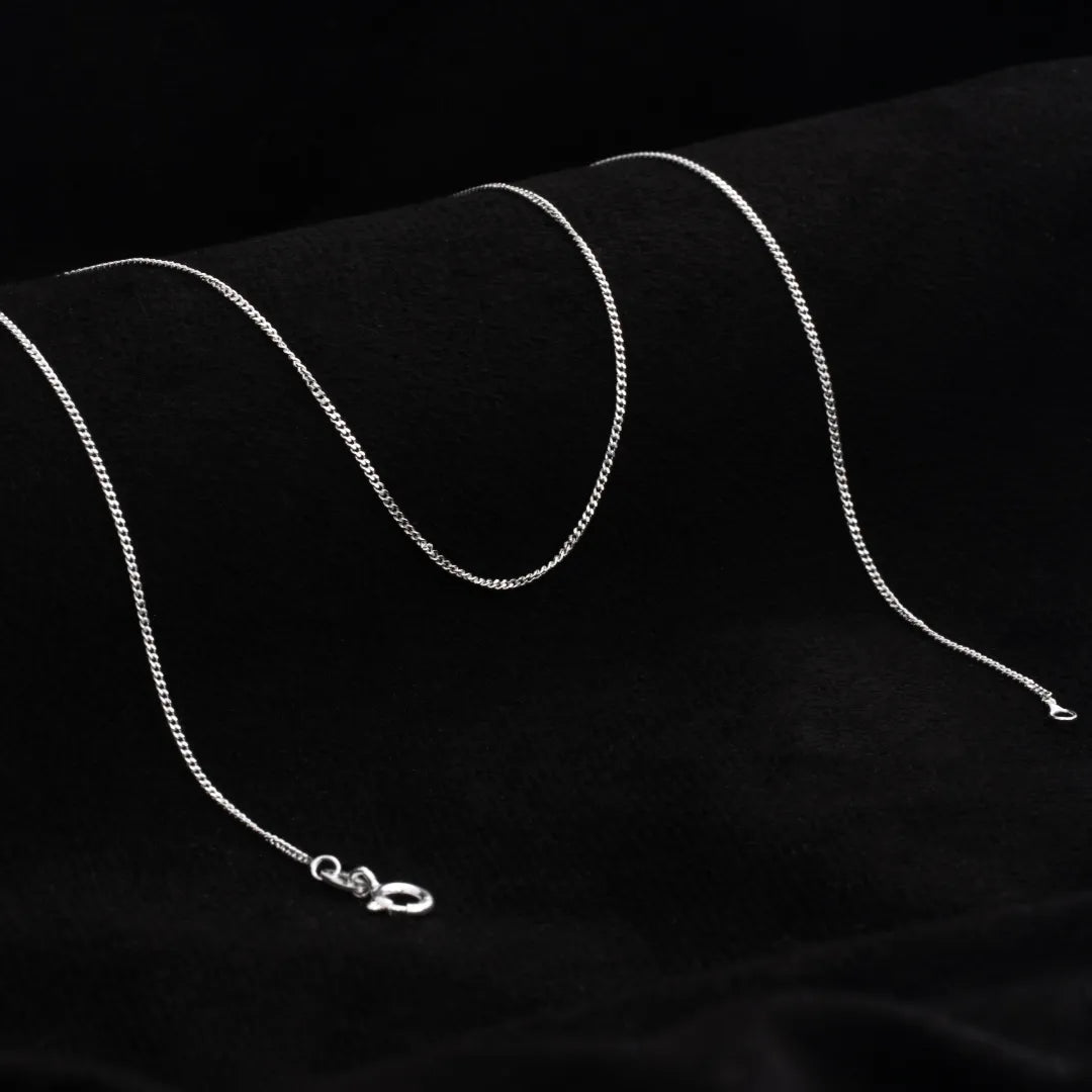Cadena veneciana 0,8 mm 45 Cms, plata ley 925