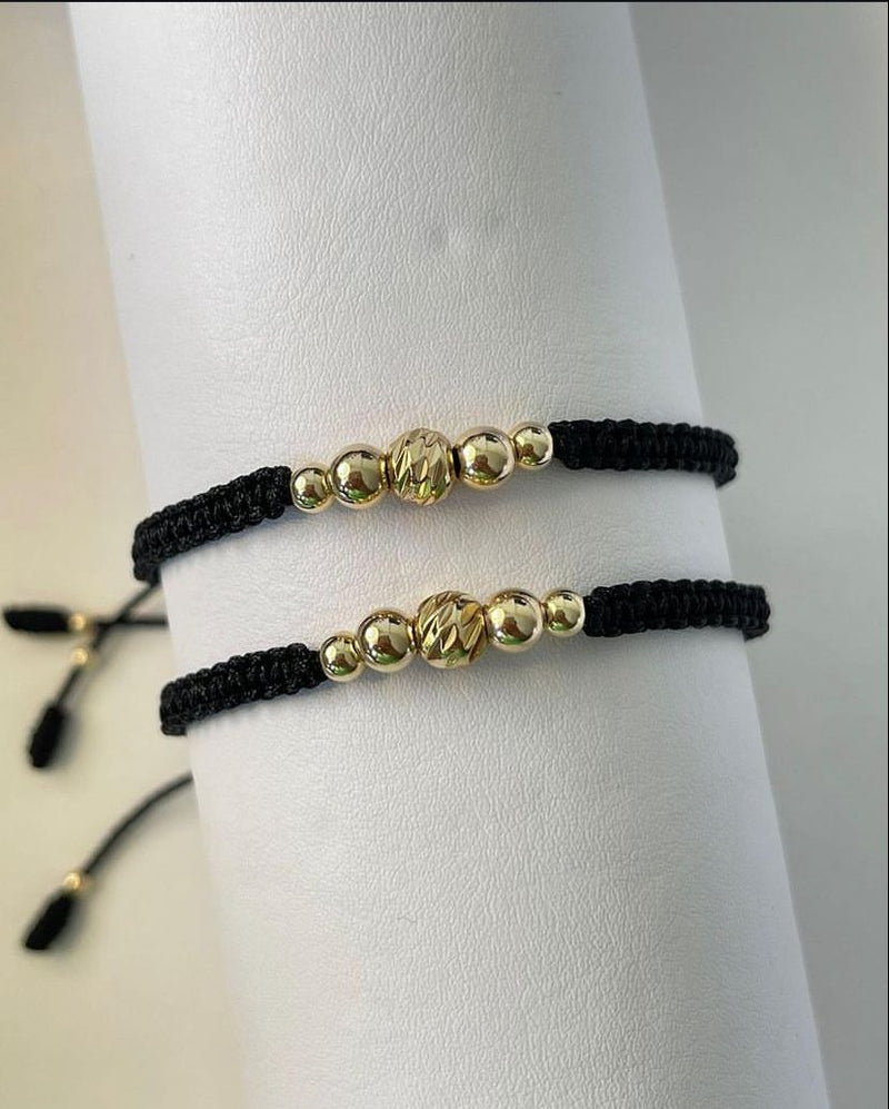 Juego pulsera balin #4, #5 y balin #6 diamantado. X2