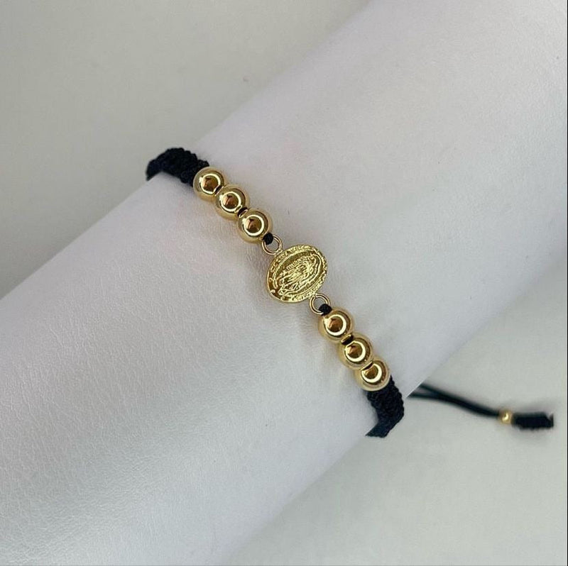 Pulsera herraje virgen de Guadalupe con balines #5