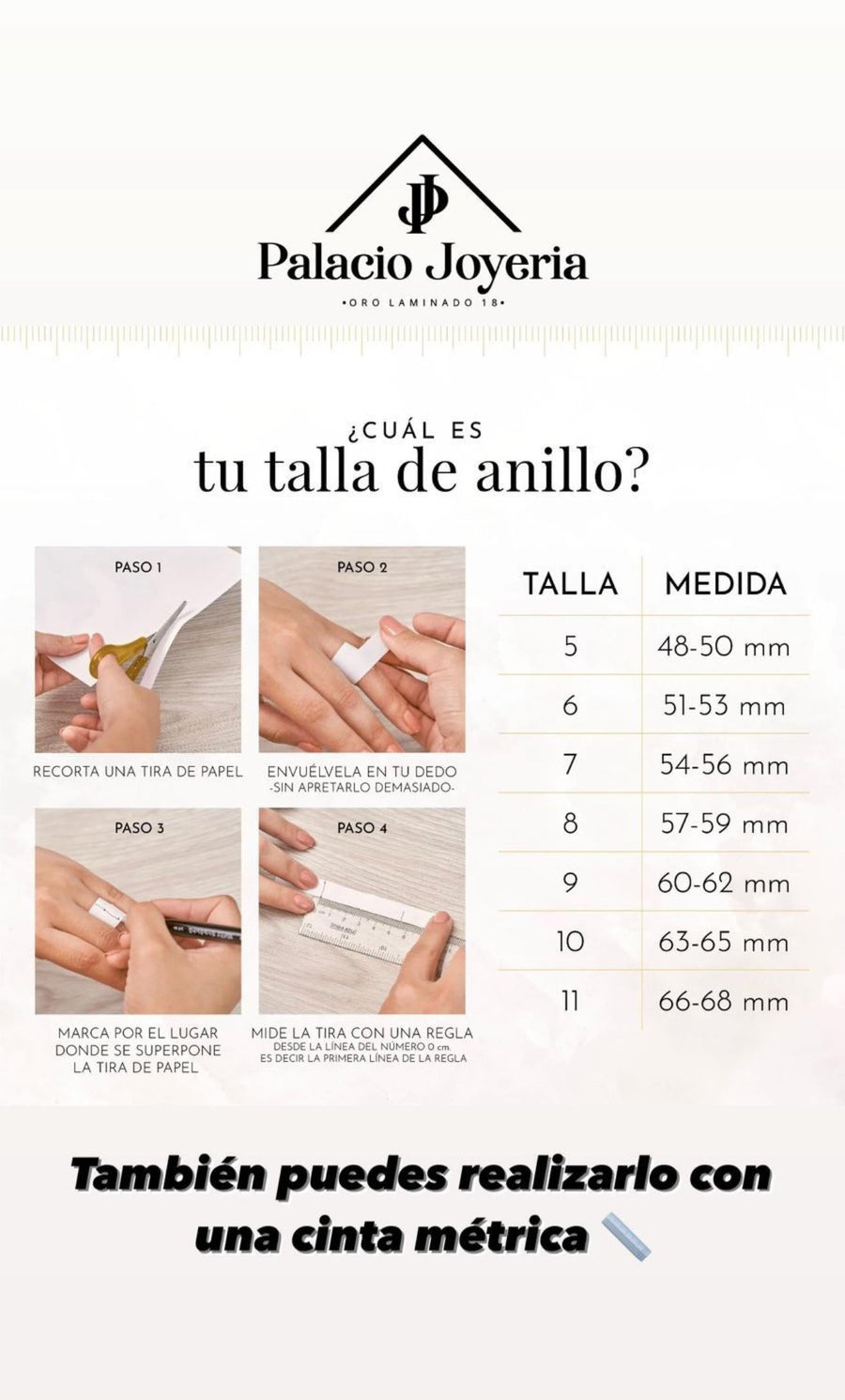 Guía de tallas