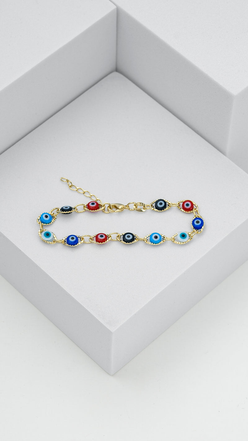 Esclava ojo turco multicolor 16cms + Extensor
