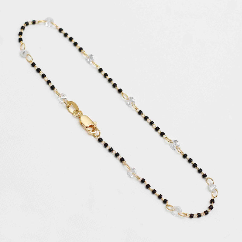 Tobillera circonia bicolor (24.5 cms)