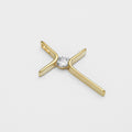Dije cruz circonia 4cms cristal