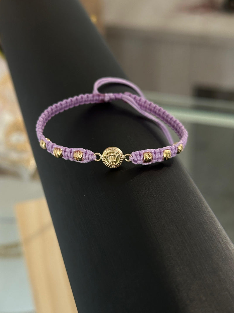 Pulsera lila rlx 5mm. N° de Balín: #4 diamantado.