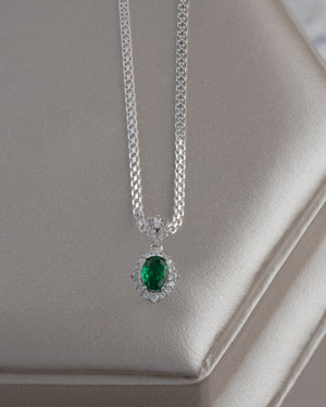 Cadena China 2 mm 45 cms + Dije Emerald Glow