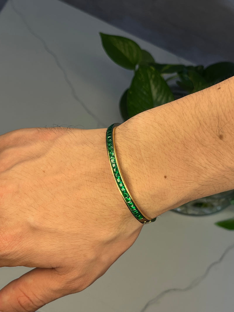 Brazalete esmeralda alta gama